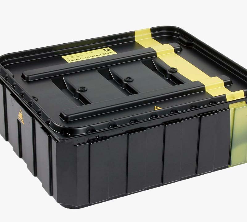 ESD container with lid for instrument clusters