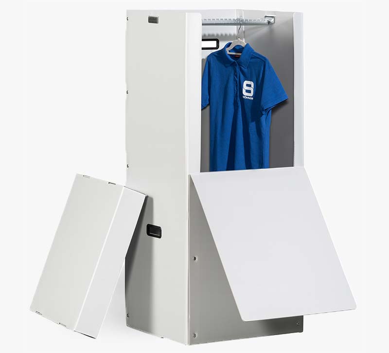 Robust returnable clothing box made of PP twin-wall sheets